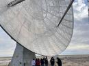 Students from Las Animas High School in Colorado, get “hands-on” experience at the 60-foot-diameter Deep Space Exploration Society radio telescope. [Photo courtesy of DSES]